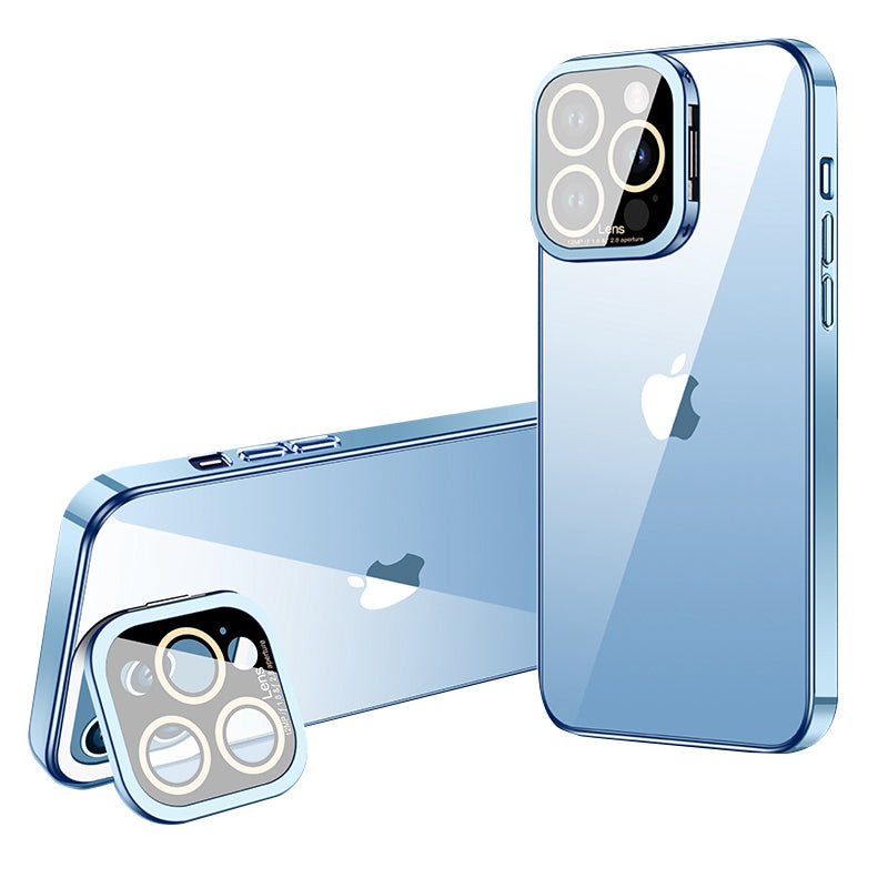 VOERO pro iPhone 13 Pro Max Glass Camera Film Stojánek na telefon Pouzdro na galvanické pokovování TPU VOERO pro iPhone 13 Pro Max Glass Camera Film Stojánek na telefon Pouzdro na galvanické pokovování TPU